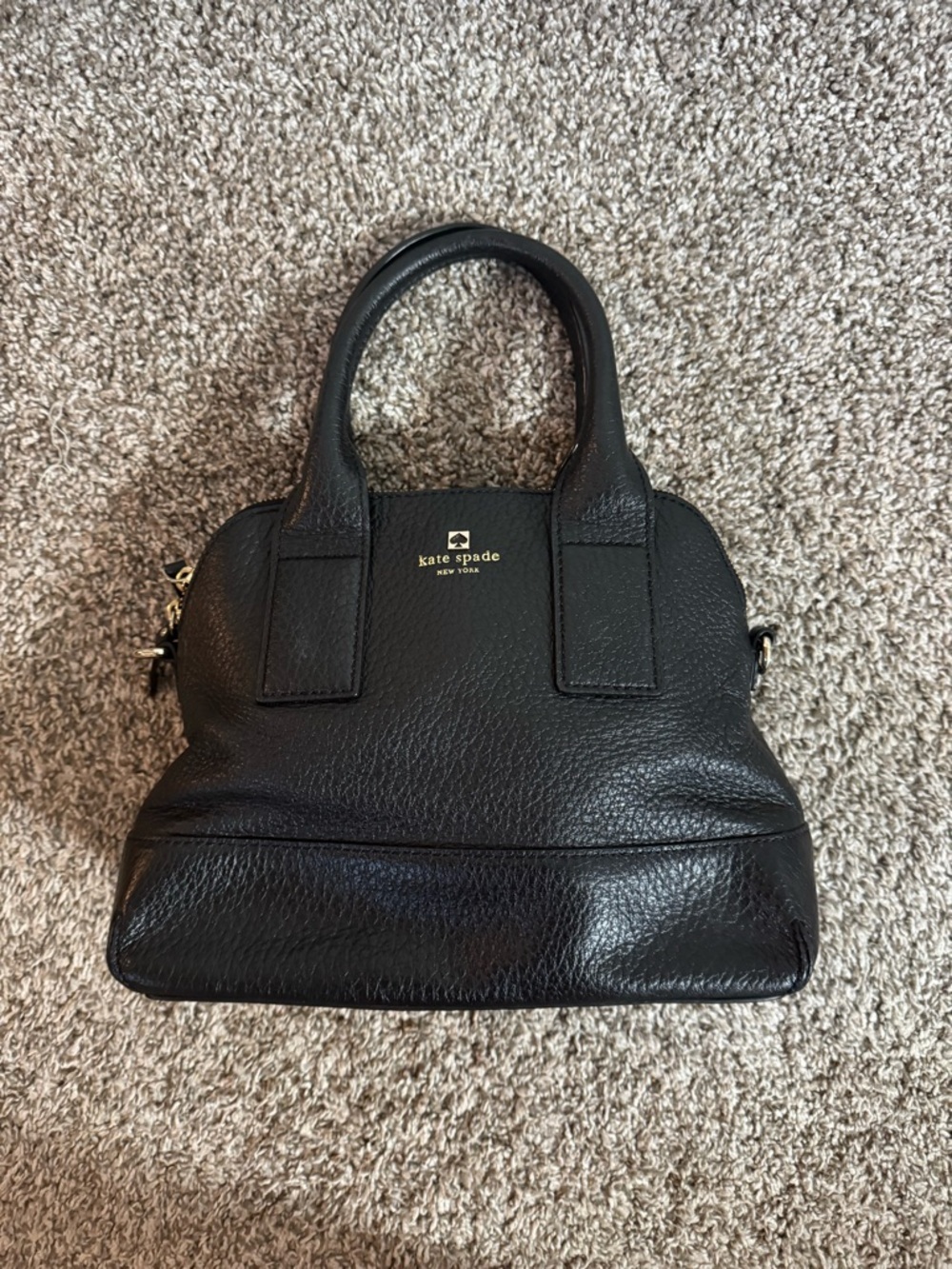 Kate Spade Black Southport Jenny Leather Satchel with Crossbody Detachable Strap - Picture 14 of 16